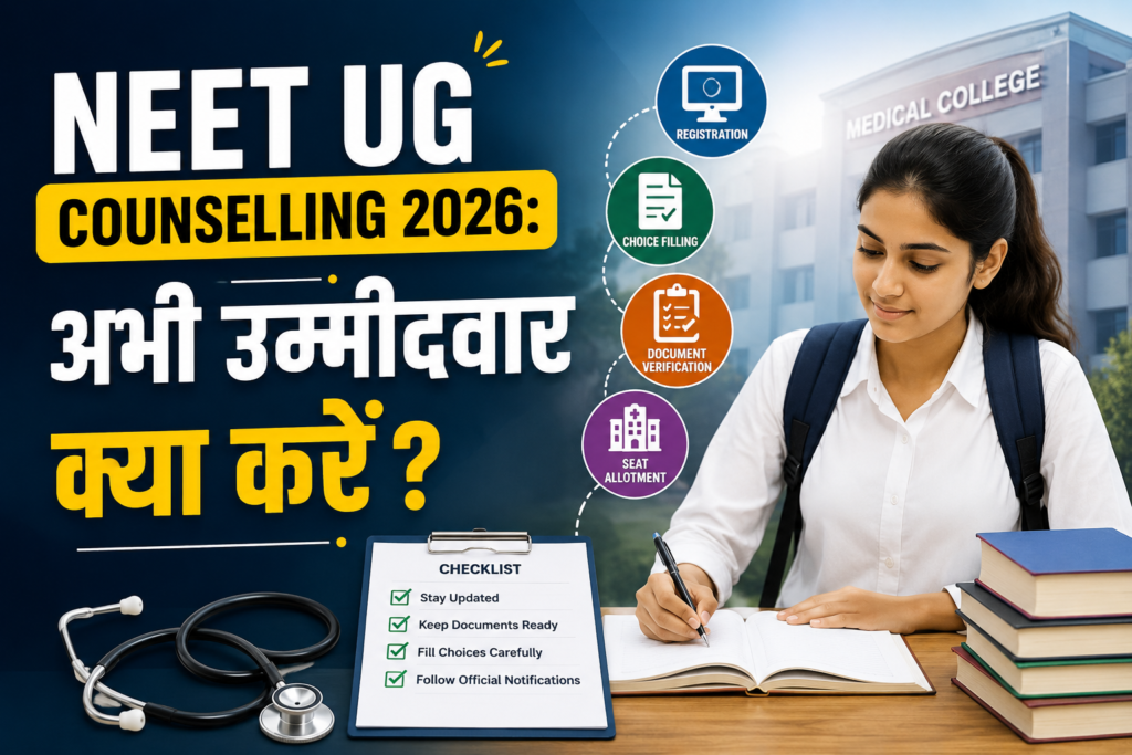 NEET UG Counselling 2026 अभी उम्मीदवार क्या करें