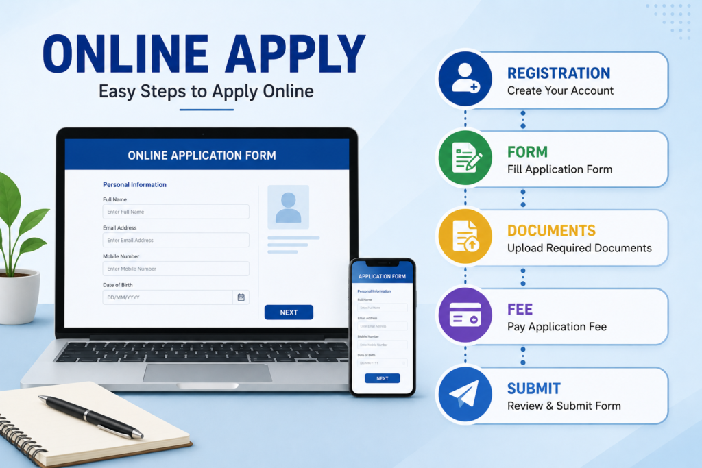IBPS Clerk Recruitment 2026 के लिए ऑनलाइन आवेदन की प्रक्रिया