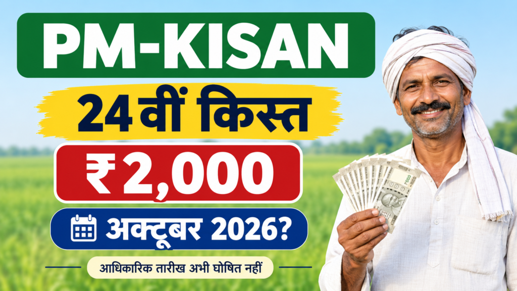 PM-KISAN 24वीं किस्त ₹2,000, अक्टूबर 2026